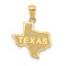 14K Yellow Gold State of Texas Charm Longhorn Pendant Jewerly 20mm x 15.5mm